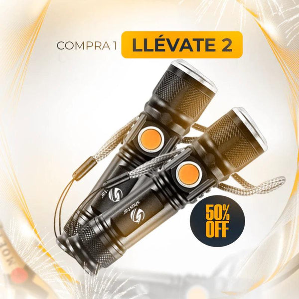 COMPRE 1 Y LLÉVATE 2 - Linterna Táctica TitanioPro™ USB